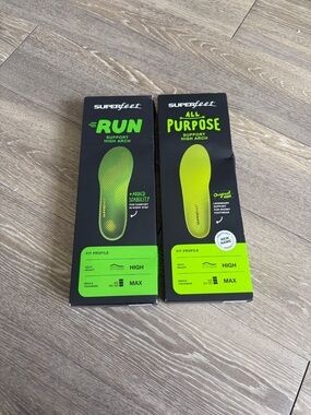 Superfeet Run High-Arch Men's Insoles in Lime Green